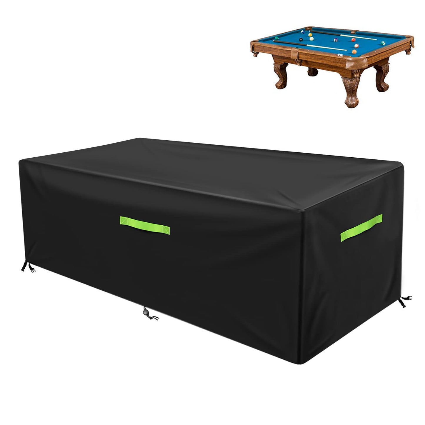 GEMITTO 7/8/9 ft Pool Table Cover, Waterproof Billiard Cover Polyester Fabric for Snooker Billiard Table (102x53x32in)