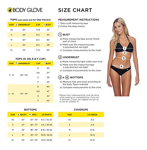 Body Glove Women's Ruby Solid Bikini Bottom Swimsuit, Smoothies Black, Medium