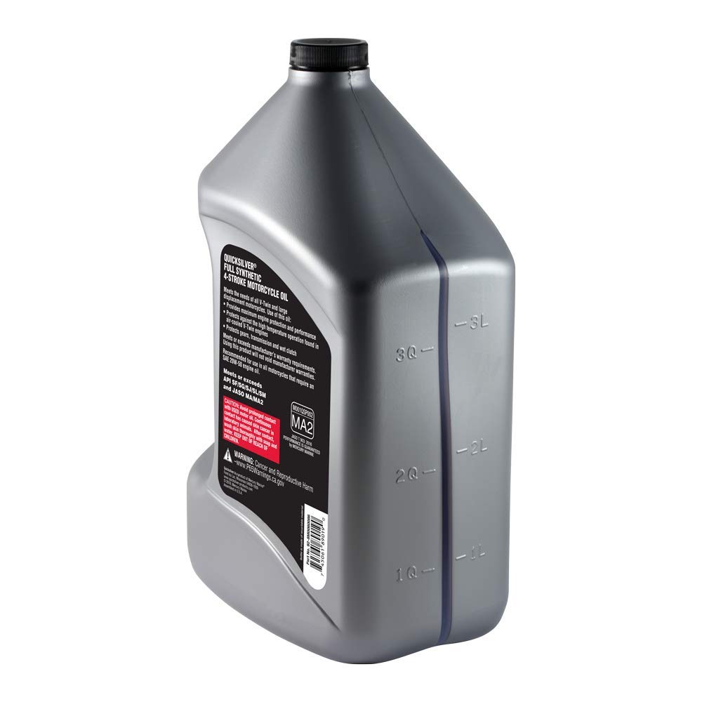 Quicksilver 20W-50 Full Synthetic Motorcycle Oil, 1 Gallon
