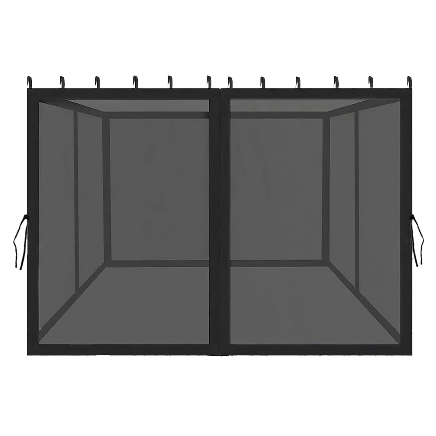 10ft x 12ft Gazebo Mosquito Netting Canopy Universal Replacement, Gazebo Curtains Outdoor Mesh Netting Patio,4-Panel Sidewall Curtain Net with Zipper