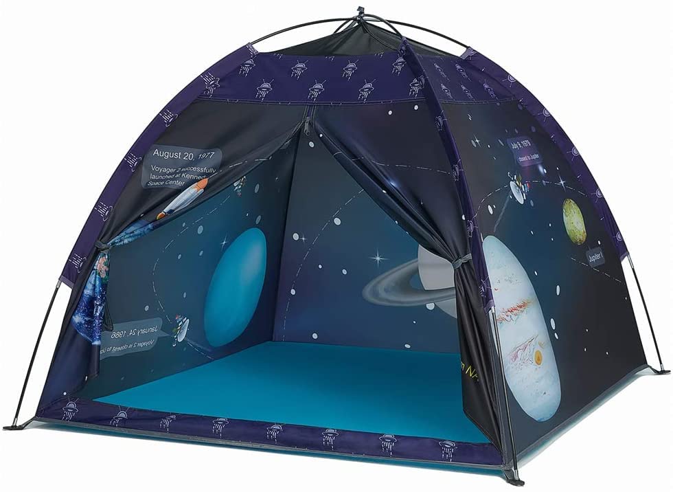 Mnagant Space World Play Tent-Kids Galaxy Dome Tent Playhouse for Boys and Girls Imaginative Play-Astronaut Space for Kids Indoor and Outdoor Fun, Perfect Kid’s Gift- 47" x 47" x 43"
