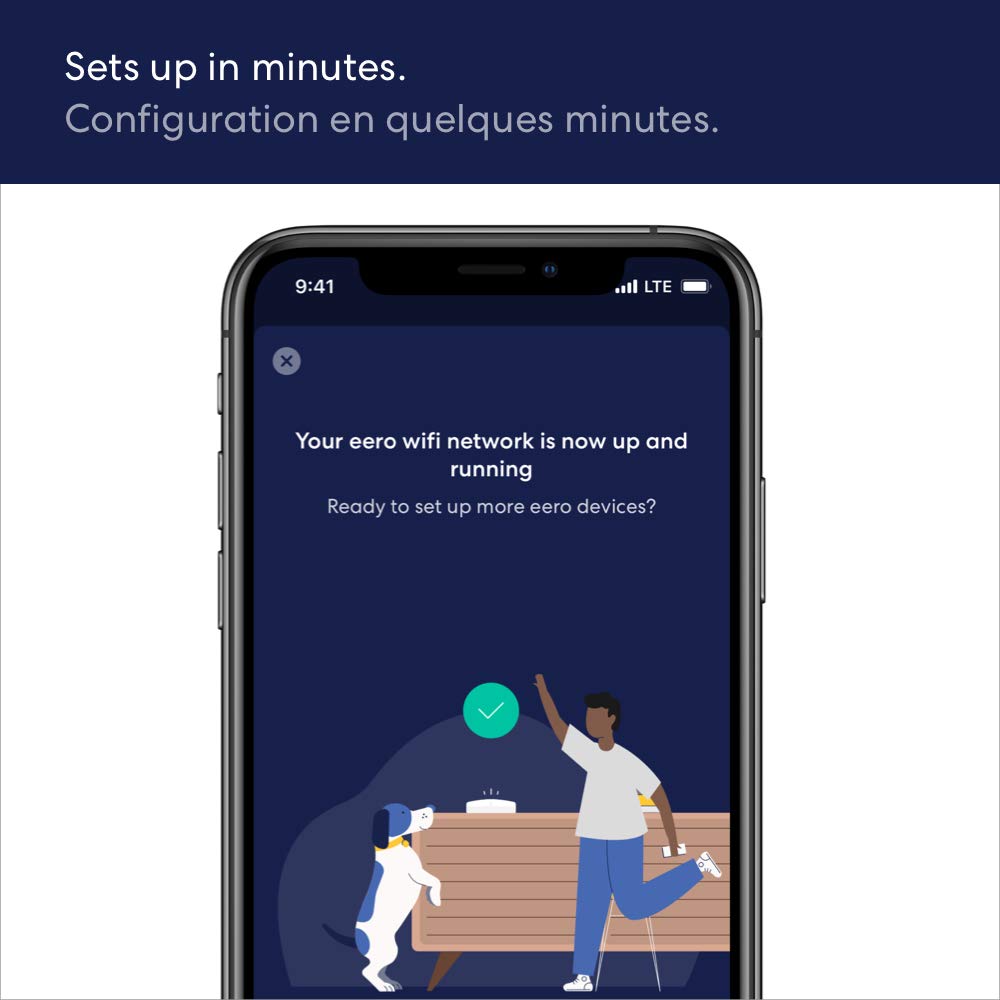 Amazon eero 6 dual-band mesh Wi-Fi 6 extender (newest model), expands existing eero network