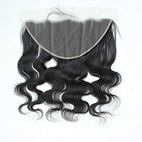 Forawme 100 Unprocessed Human Hair 13X6 Ear To Ear Full Lace Frontals Closure With Natural Hairline 14 Inch Natural Color Body Wave Pre Plucked Transparent Lace Frontal Hair Pieces