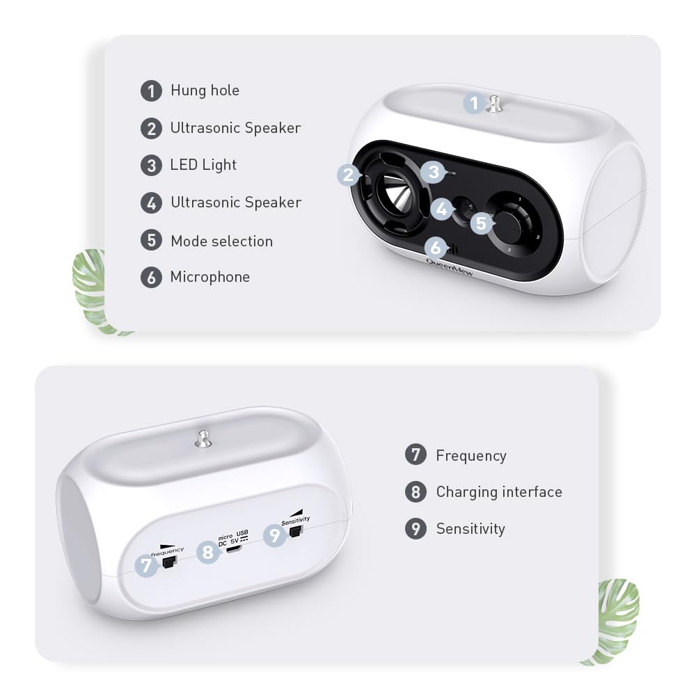 Anti Barking Device, Dog Barking Deterrent Devices up to 50FT Long Range Control, 3 Adjustable Levels Dog Deterrent Stop Dog Barking Device, Bark Control Device Indoor Outdoor