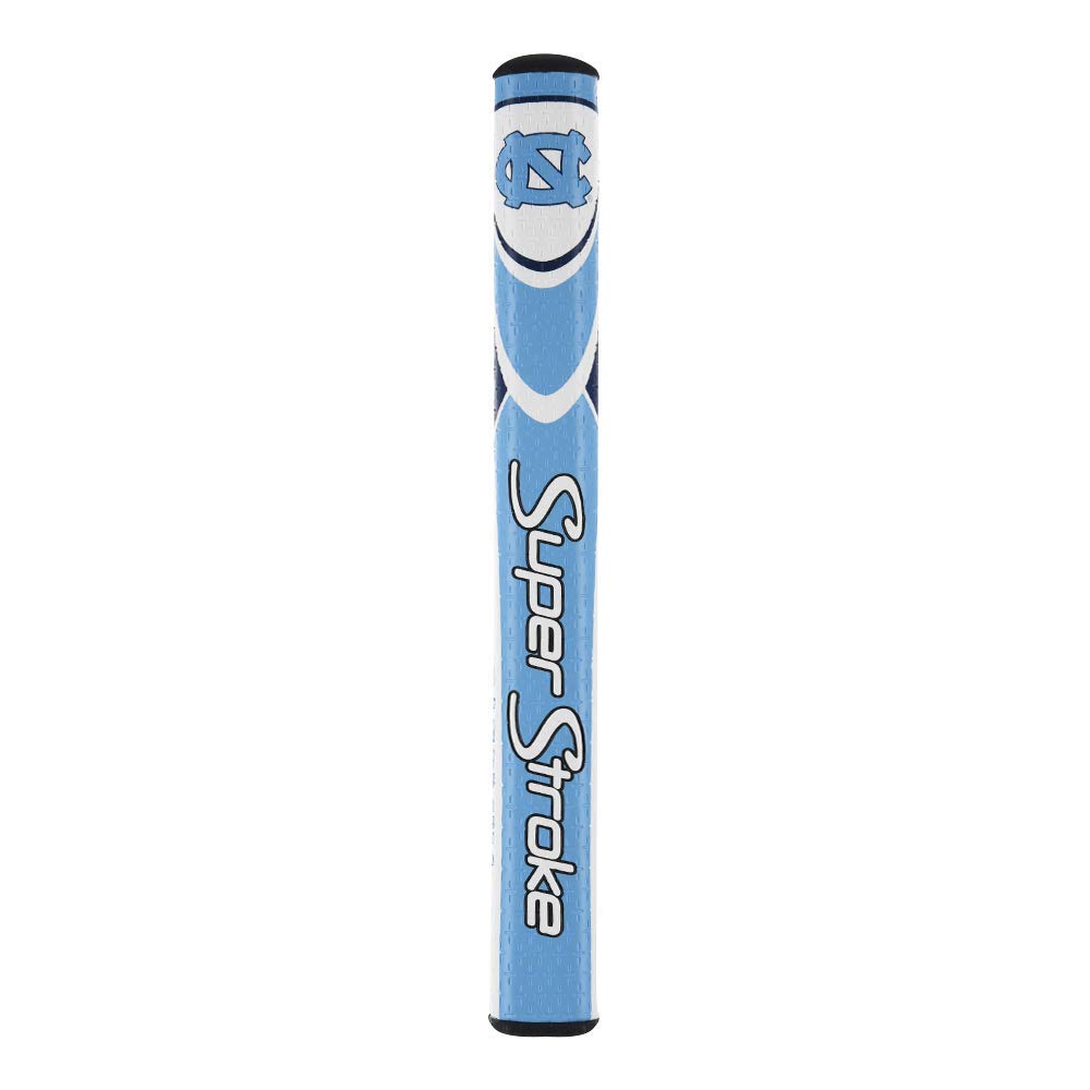 SuperStroke NCAA Golf Putter Grip, University of North Carolina (Mid Slim 2.0) | Cross-Traction Surface Texture and Oversized Profile | Even Grip Pressure for a More Consistent Stroke | Non-Slip Grip