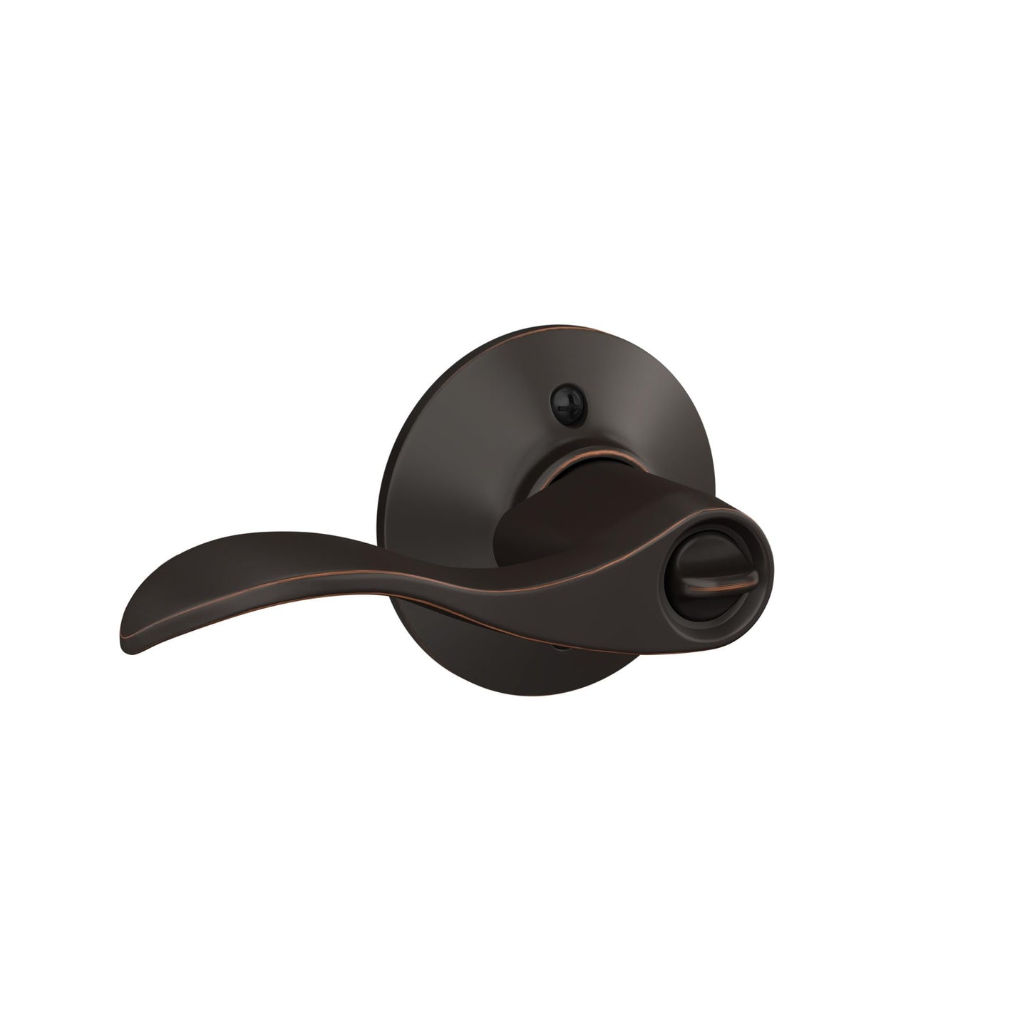 Schlage F51A Acc 716 Accent Keyed Entry Lever, Aged Bronze