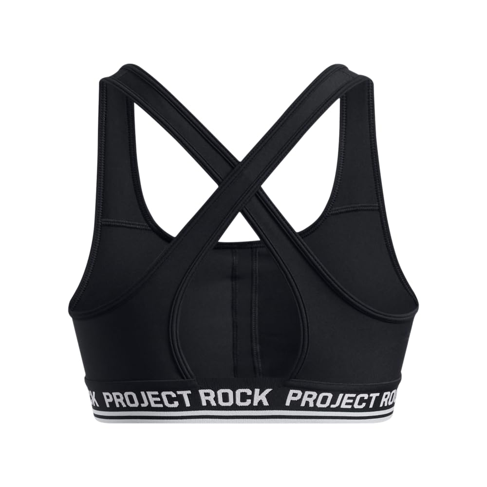 Under Armour Women's Project Rock Crossback Mid Impact Sports Bra