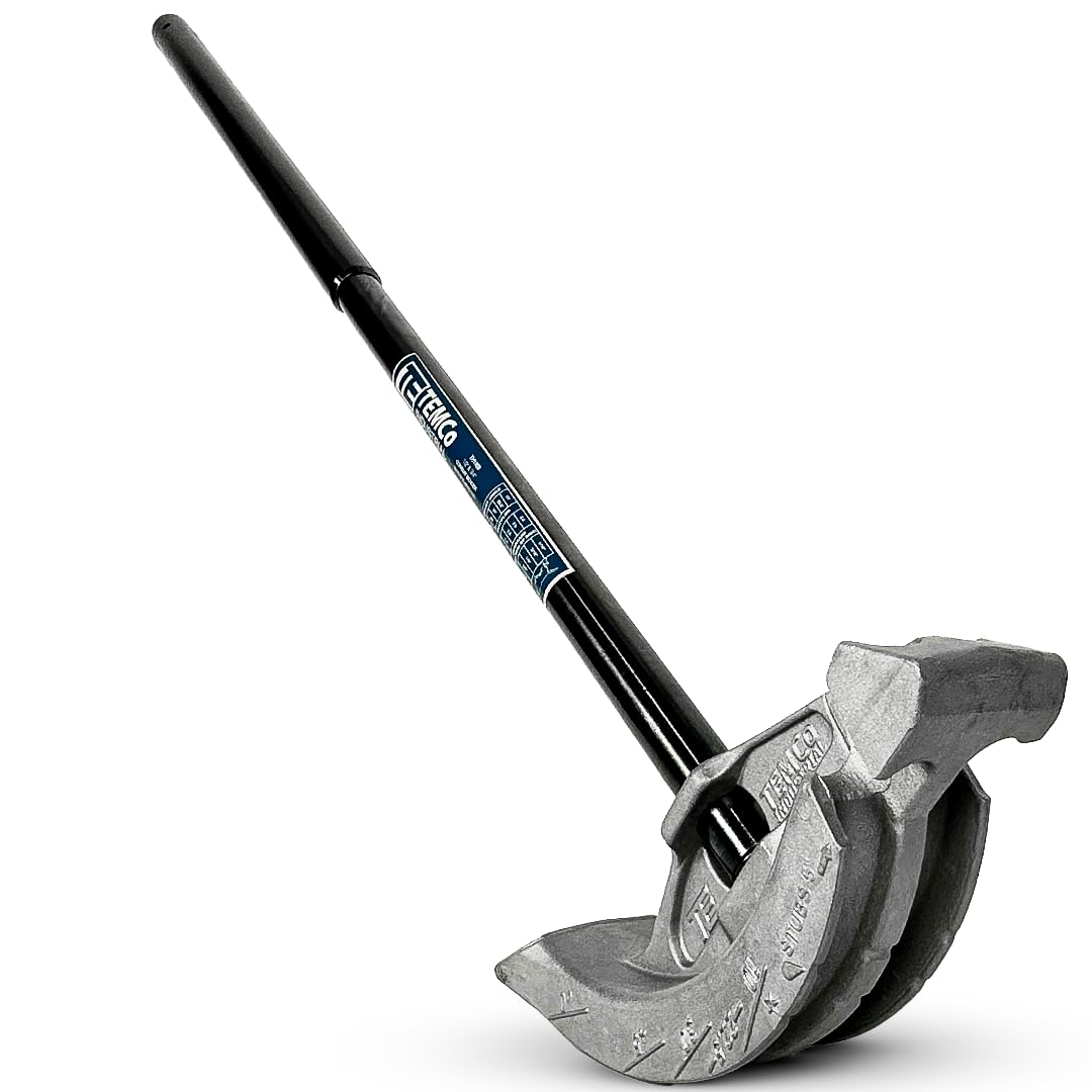 TEMCo 2 in 1 Dual Shoe Conduit Bender - 1/2" & 3/4" EMT, 1/2" Rigid - 2 Benders in 1 Tool