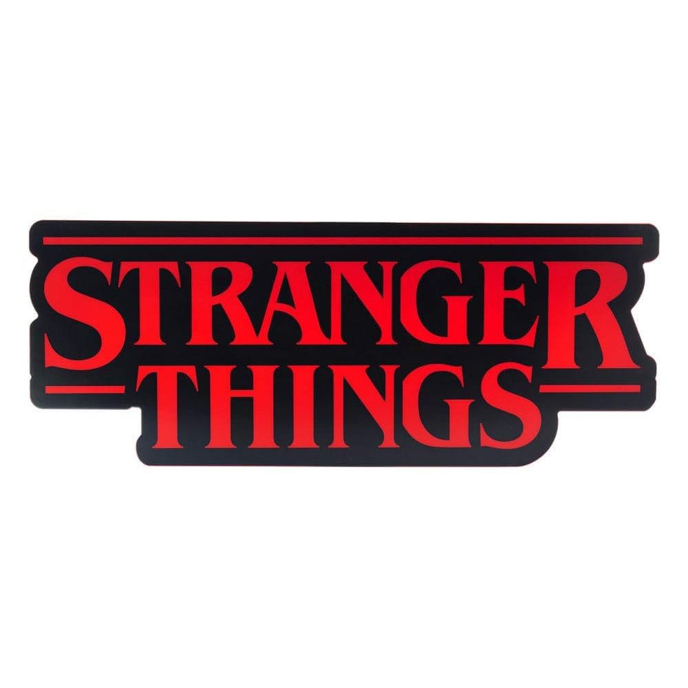 Stranger Things Shaped Logo Light, 30cm (11.8") Wide Wall or Desk Lamp with USB or Battery Power, Phase & Pulse Modes, Officially Licensed Netflix Merchandise - Paladone