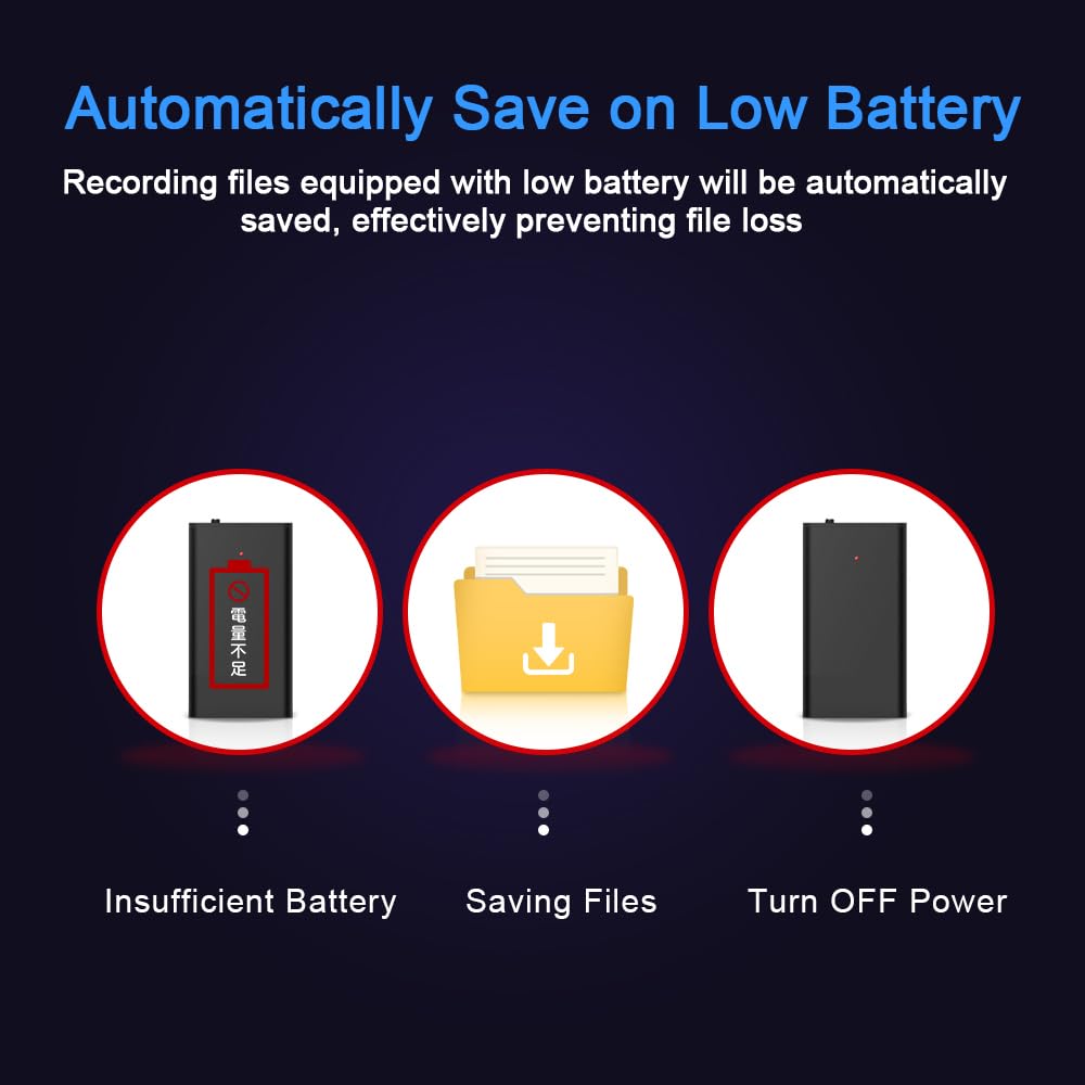 16GB Digital Voice Activated Recorder,Voice Recorder AI-Intelligent Noise Reduction & USB-C, Making it Ideal for Classrooms, Meetings, and Interviews, with a Recording Time of Up to 192 Hours