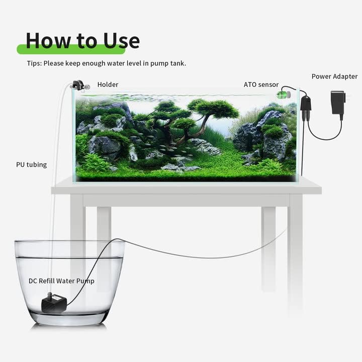 Fzone Aquarium ATO Auto Top Off Refilling System with Dual Optical Sensor for Both Reef and Fresh Tank （360P