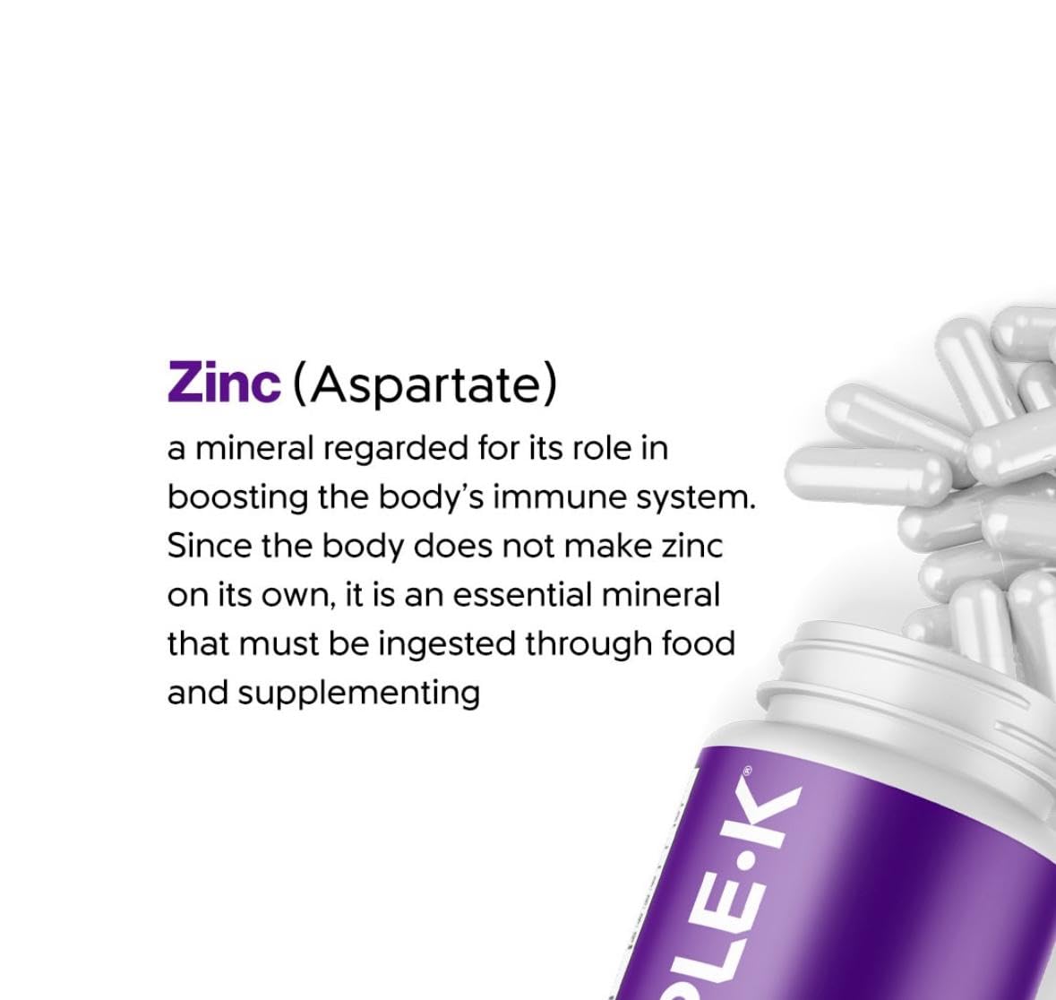 PURPLE-K King of Creatine Capsules for Muscle Growth, Enhance Strength & Performance, Up to 60% Better Creatine Absorption, No Bloating, No Loading and No Subdermal Water Retention with the Inclusion of the Energy Immunity Complex- 150 Veggie Pills