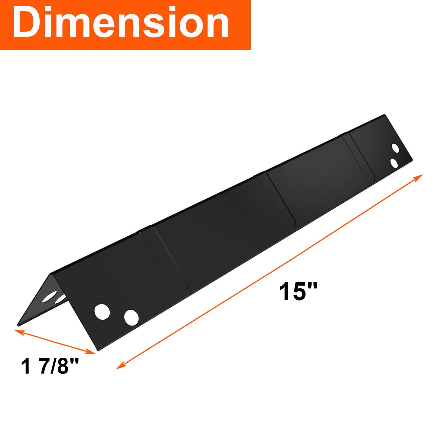 BBQ Future Heat Plates Replacement Parts for Backyard Grill GBC1748WRSE-C GBC1646WS BY16-101-003-05, Porcelain Steel Heat Shields for Revoace Grill Parts GBC1748WS, 4 Pack