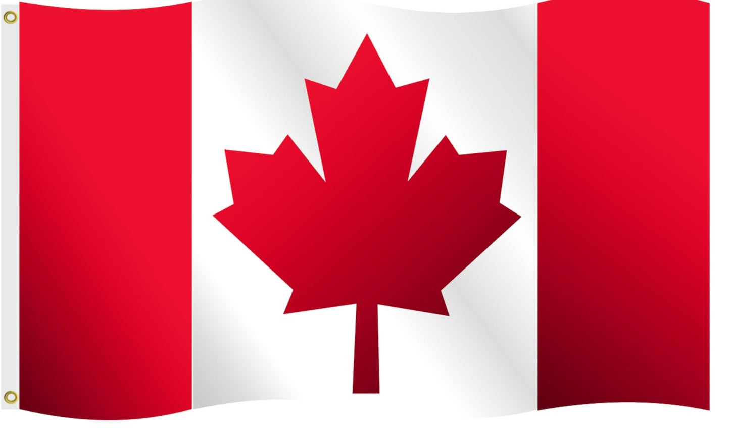 Large Canada Flag 6X10 FT - Vivid Color, All Weather, Double Stitched Big Size Canadian National Flags UV Resistant Polyester Flags with Brass Grommets (Canada, 6X10)