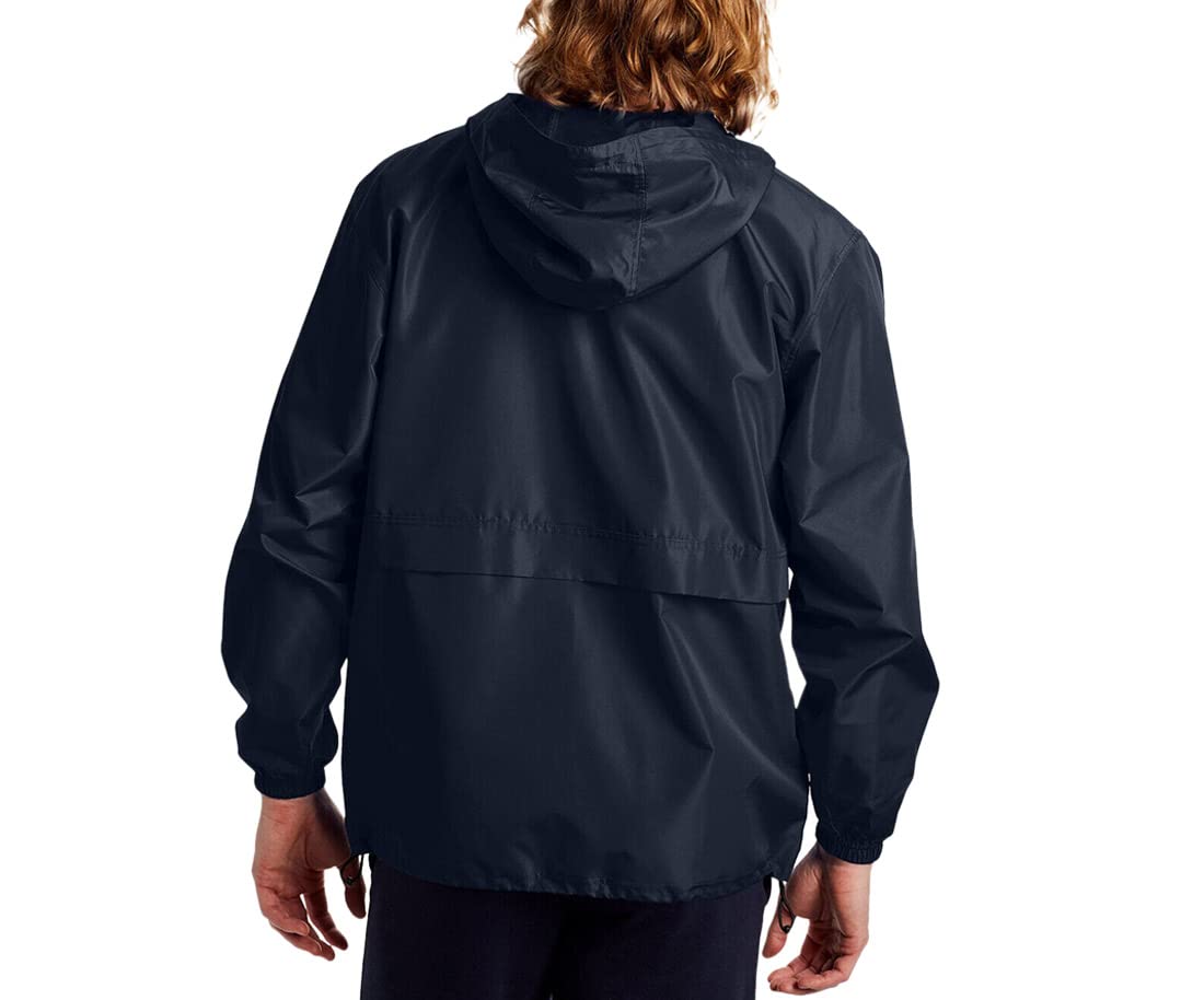 Champion Men's Jacket, Stadium Full-Zip Jacket, Wind Resistant, Water Resistant Jacket For Men, Black Small - Small Script Logo, Small