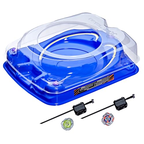 Beyblade X Drop Attack Battle Set with Beystadium Arena, 2 Takara Tomy Tops & Launchers, Impact Drake 9-60LR & Hover Wyvern 3-85N, Battling Game Toys, Ages 8+
