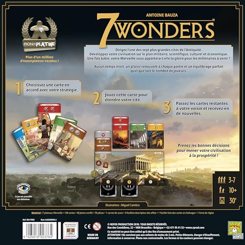7 Wonders (Version française) - Un jeu de société de Repo par Antoine Bauza