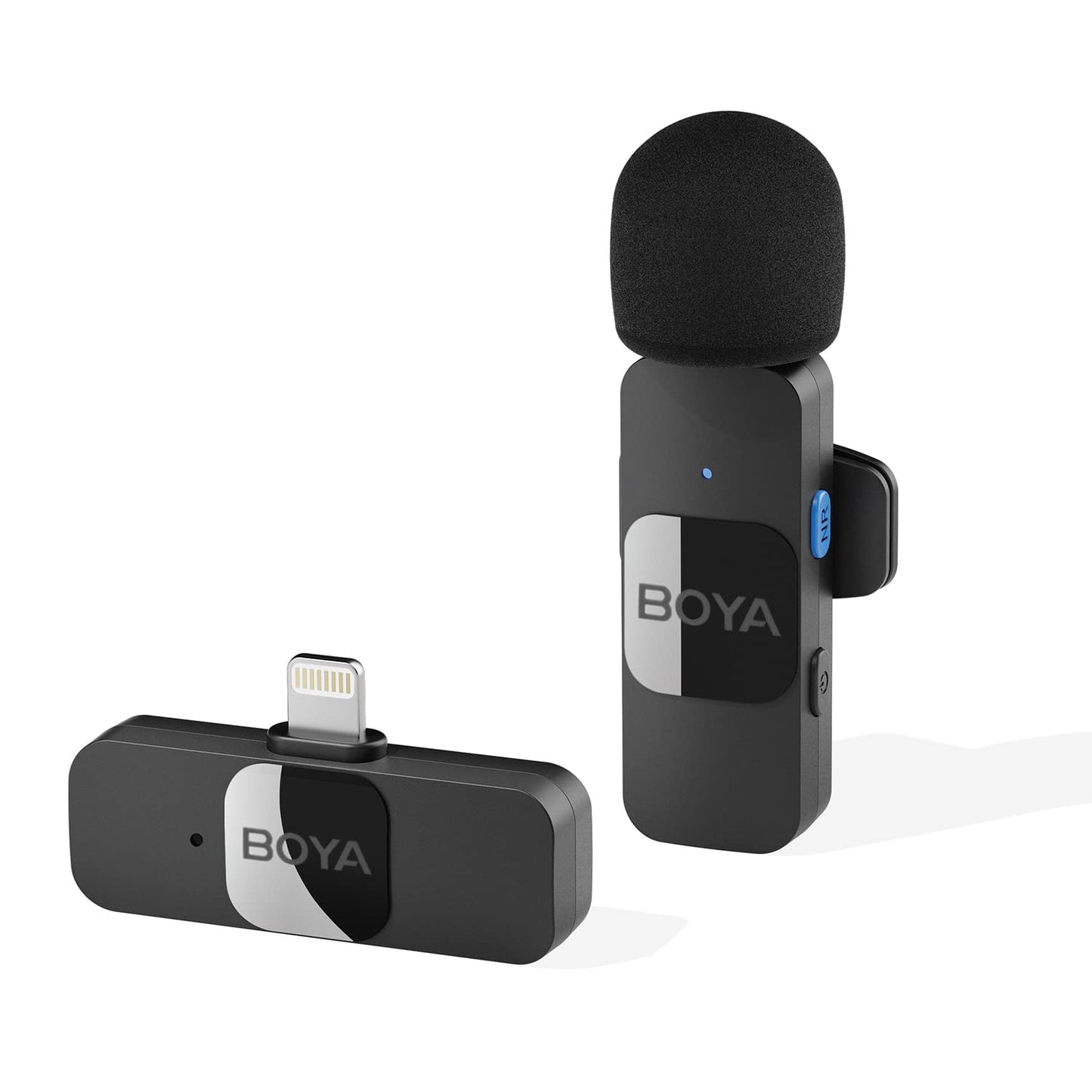 BOYA Wireless Lavalier Microphone for iPhone iPad Phone Omnidirectional External Mini Lapel Lightning Microphone for iPhone Clip-On Mic for Video Recording Podcast YouTube Live Streaming