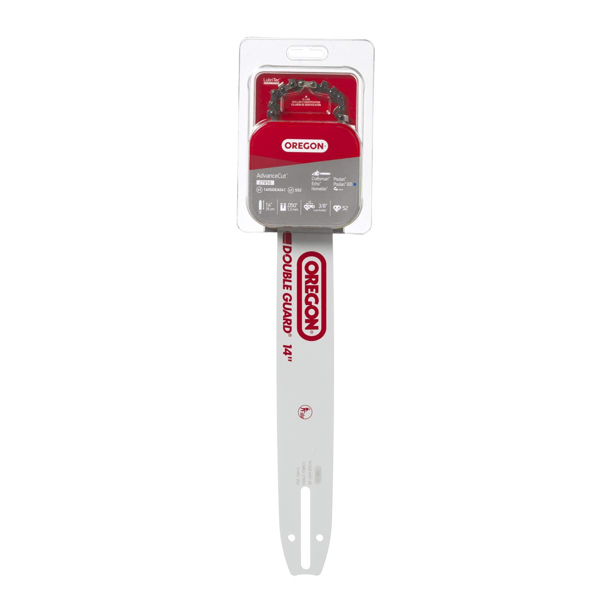 Oregon 27856 14-Inch Guide Bar and AdvanceCut S52 Chainsaw Chain Combo, Fits Echo, Craftsman, Homelite, Poulan and More