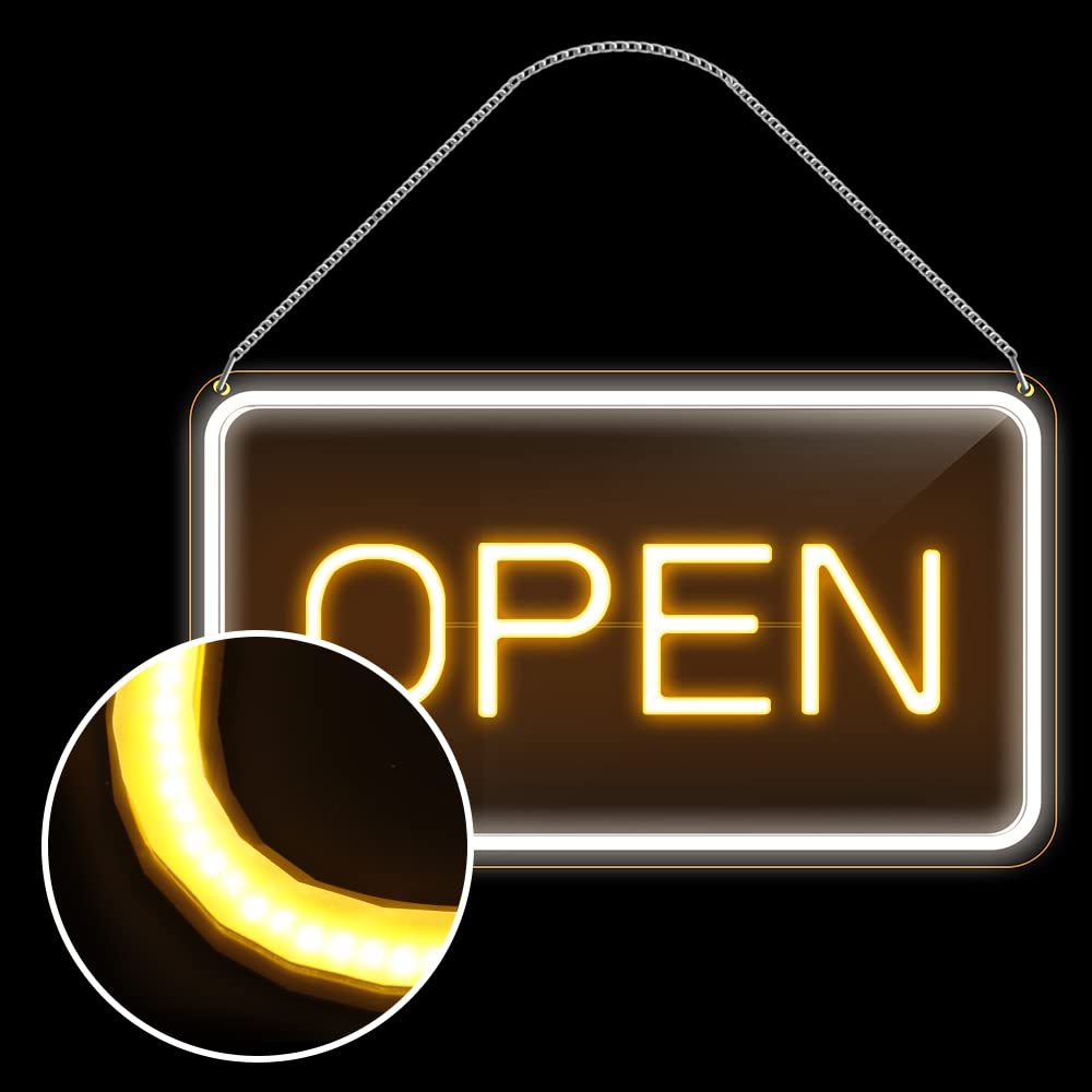 16"x 9" LED Neon Open Sign for Business, Ultra Bright Lighted Sign Open, Electric Light up Sign for Stores, Restaurants Offices Retail Shops Window Storefronts