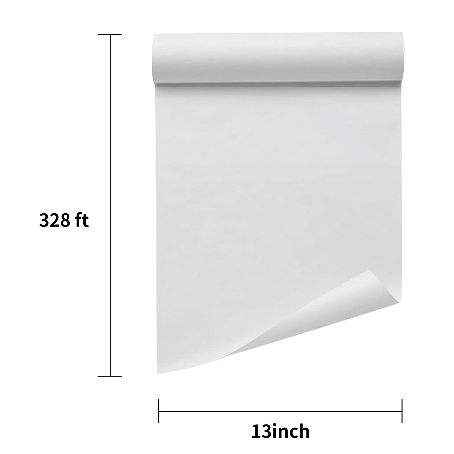 Welacer DTF Transfer Film Roll 13 Inch x 328 FT for Sublimation Double-Side Matte Clear Pretreat Sheets, PET Heat Transfer Paper for Inkjet Printer Direct Print on T Shirts Textile