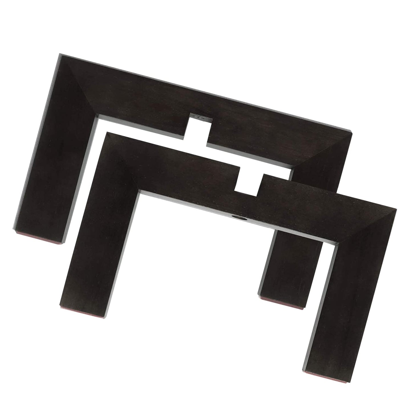 2 Pack Plant Stand Indoor Outdoor, Mid Century Plant Stand for Indoor Plants, Wood Modern Plant Holder Rattan Flower Plant stool, Low Short Boho Rustic Planter Stand, Fit 5-15 Inch Pot