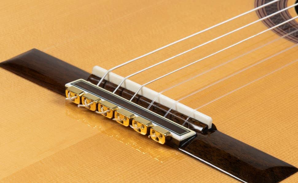 Alba Guitar Beads Acoustic Classical Guitar Beads in Golden Metal for Nylon Strings Flamenco Guitar
