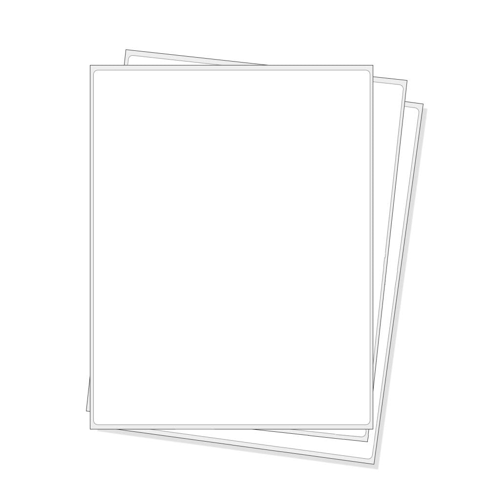 Printable Sticker Paper – 500 Sheets 8.5 x 11 Full Sheet Labels, Matte Self Adhesive Sticker Paper for Inkjet & Laser Printers, Full Page Printable Label Paper for Shipping, Address