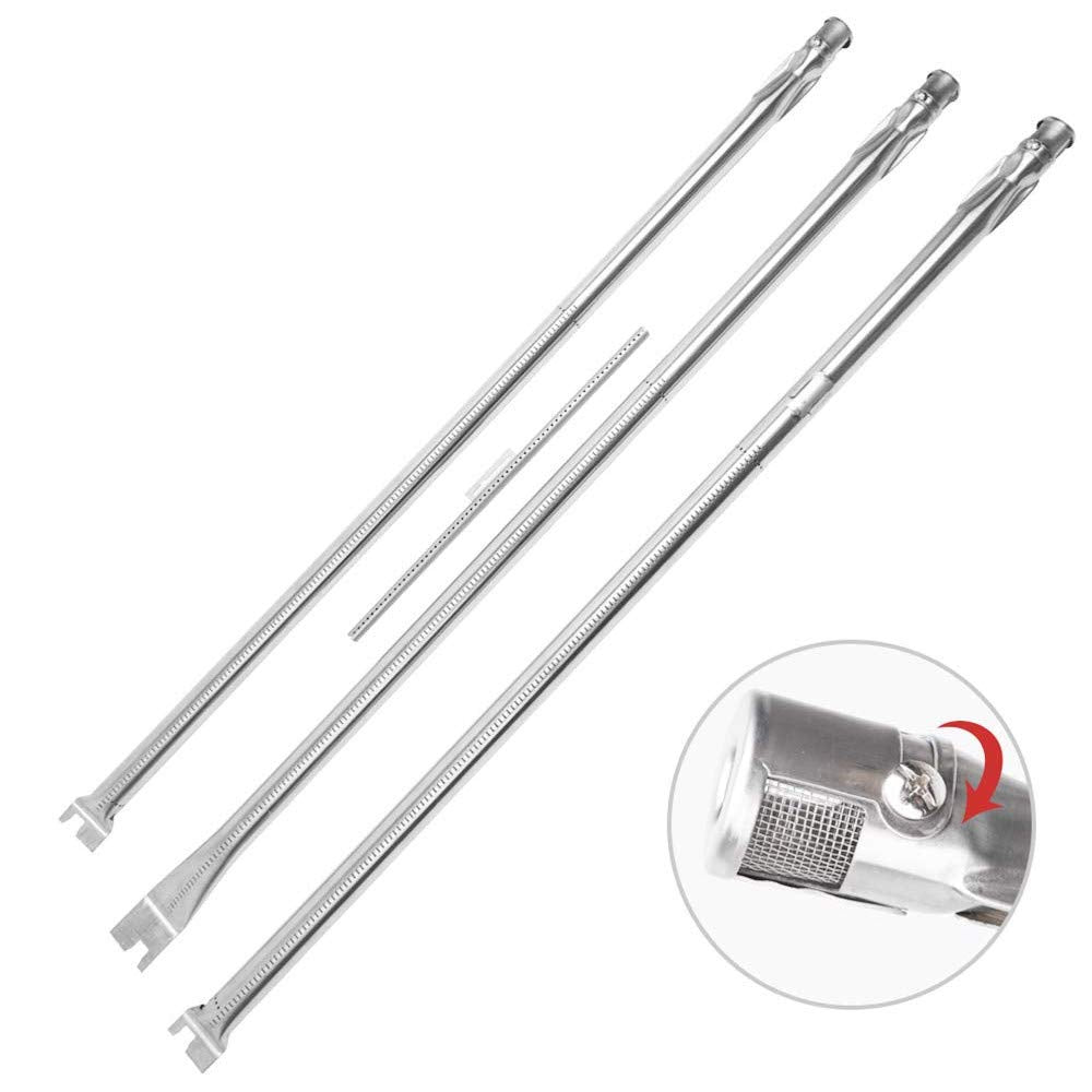 34-1/4 Inch BBQ Grill Burner Tube Kit Replacement for Weber Genesis 300 Series Genesis E-310 E-320 S-310 S-320 (Model Years 2007-2010), Stainless Steel Tube Burner Set for Weber 67722/67820