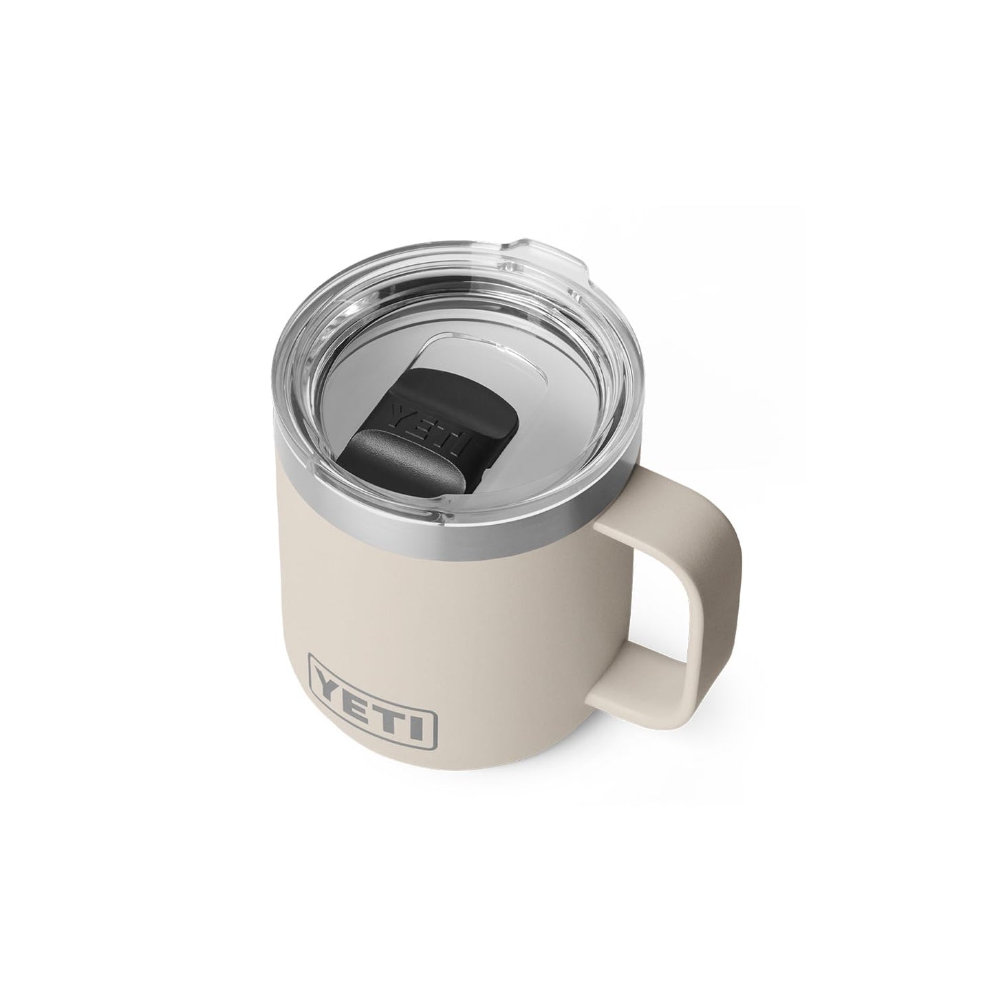 YETI Rambler 10 oz Ceramic Lined Stackable Mug, Vacuum Insulated, Stainless Steel with MagSlider Lid, Cape Taupe