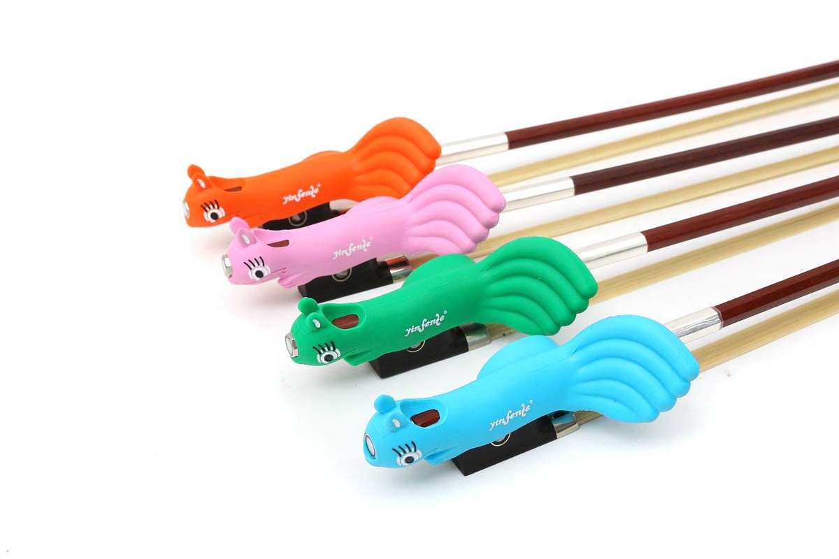 Yinfente 1pcs Hold Violin Bow Holder Hold Violin/Viola Bow Teaching Aid Violin Bow Grip Learn Violin Beginner Corrector Bow Straightener Soft protect finger
