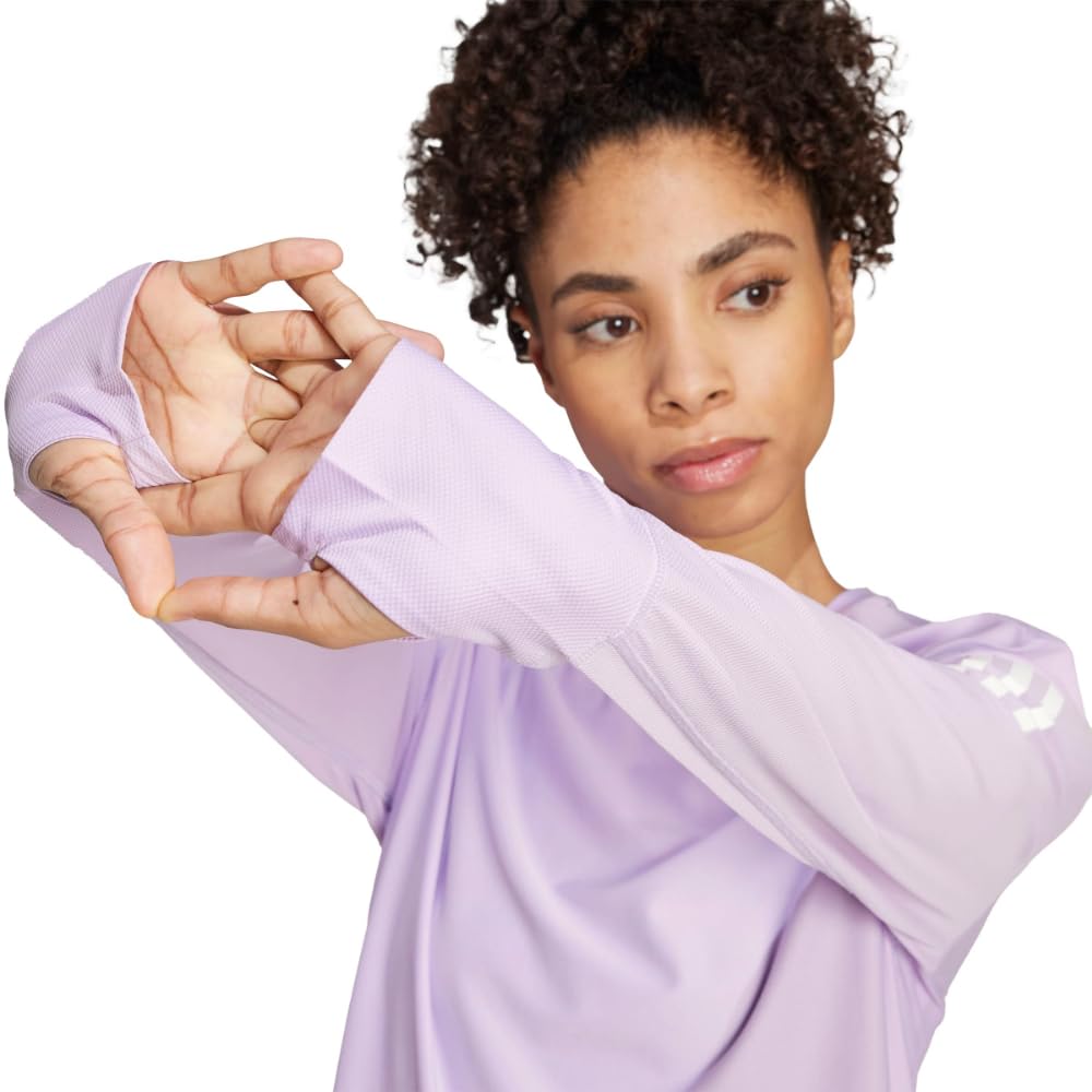 adidas Women's Own The Run Long Sleeve T-Shirt, Powder Plum, X-Large