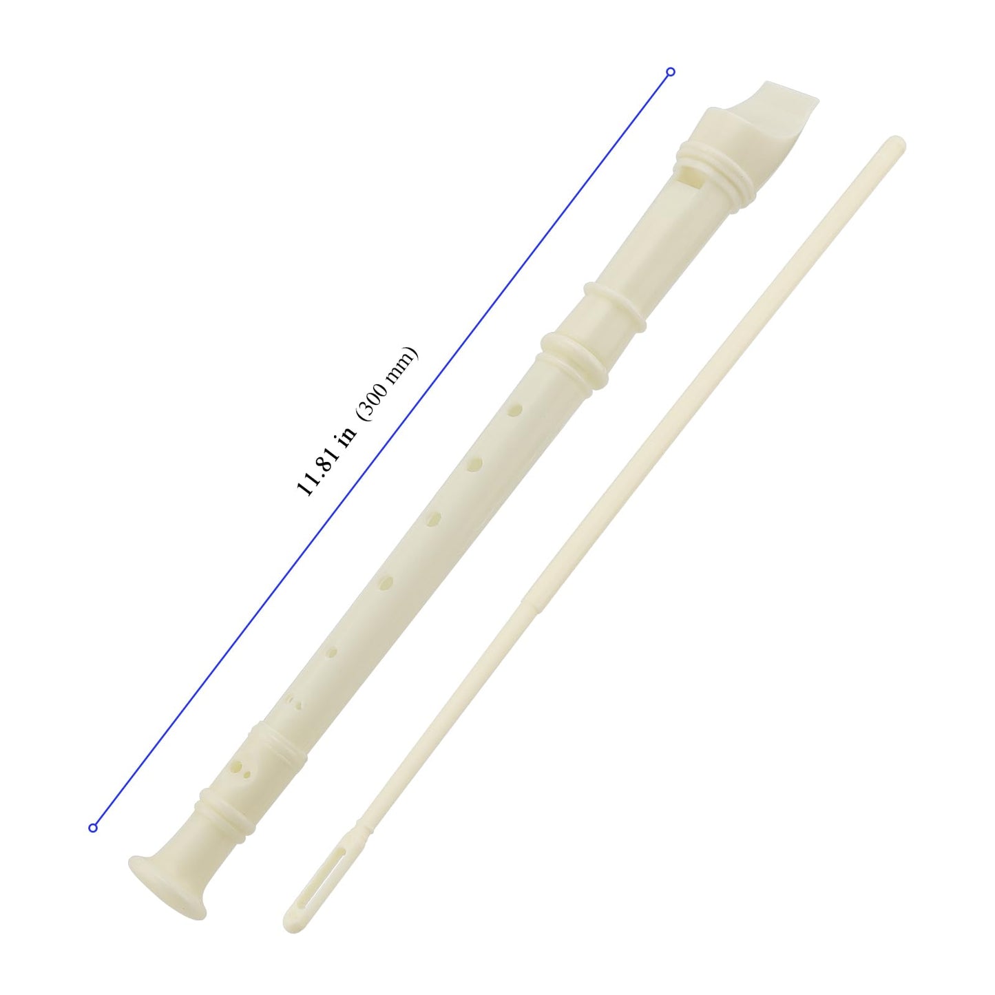 YUENPUN 40 PCS Soprano Descant Recorder Musical Instruments with Cleaning Rod,8 Hole Recorder Instrument,Plastic Flute Instrument for Beginners School Student