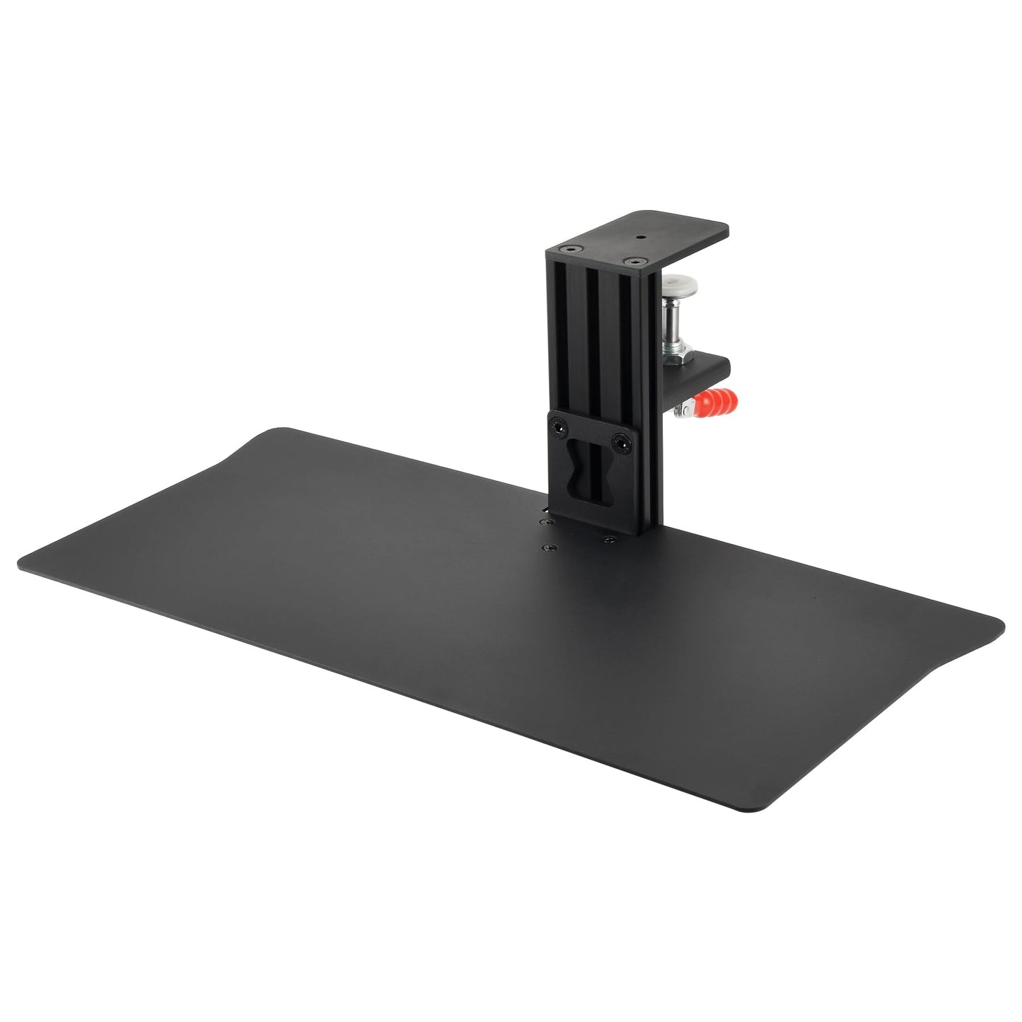 Quick Release Keyboard Desk Mount, Clamp-on Adjustable Tray,18.5x8.7 Inch, Extra Sturdy Single Clamp Design, Height Adjustable Ergonomic Typing for Office, Home, Gaming - Save Desk Space, Special Use