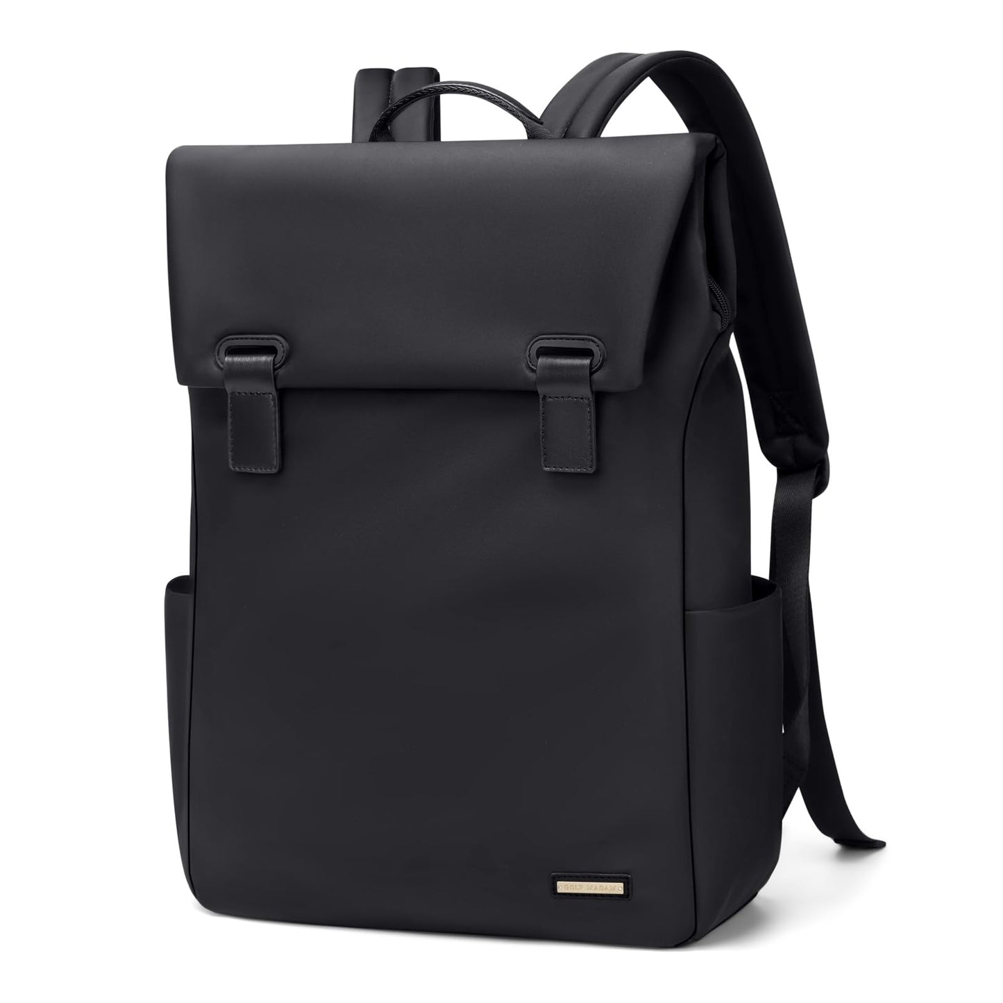 GOLF QUALITY Laptop Backpack with Flap 15.6Inch mochila de viaje Anti-theft Bookbag Casual Daypack for Women Men Travel Commute College Work Teacher,Black