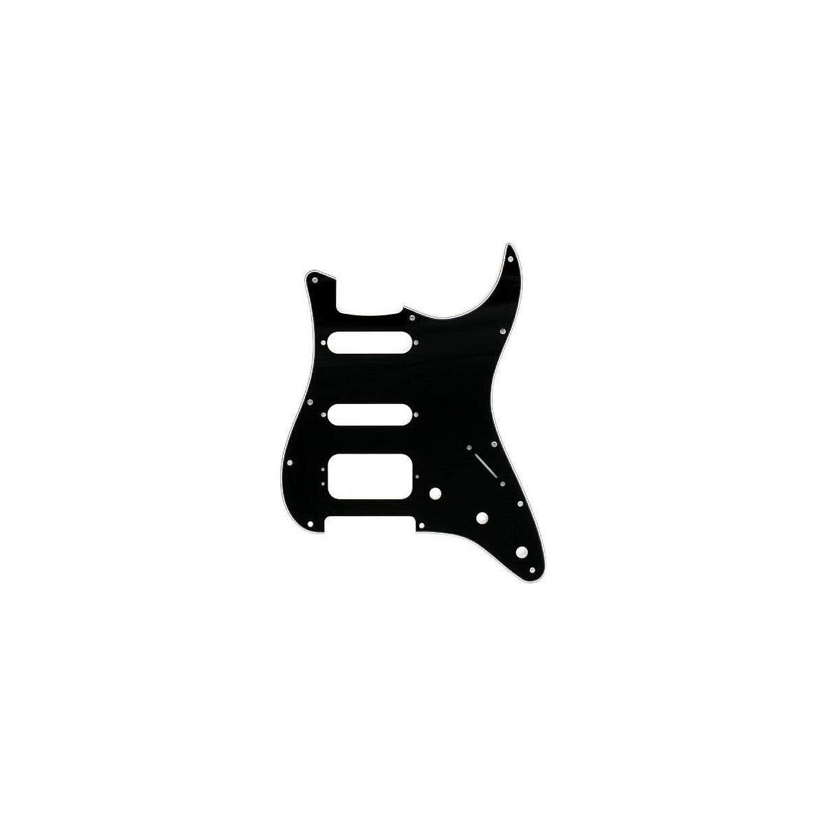 Fender Modern Pickguard, HSS Stratocaster, 11-Hole, Black, 3-Ply, 3-Screw Hum