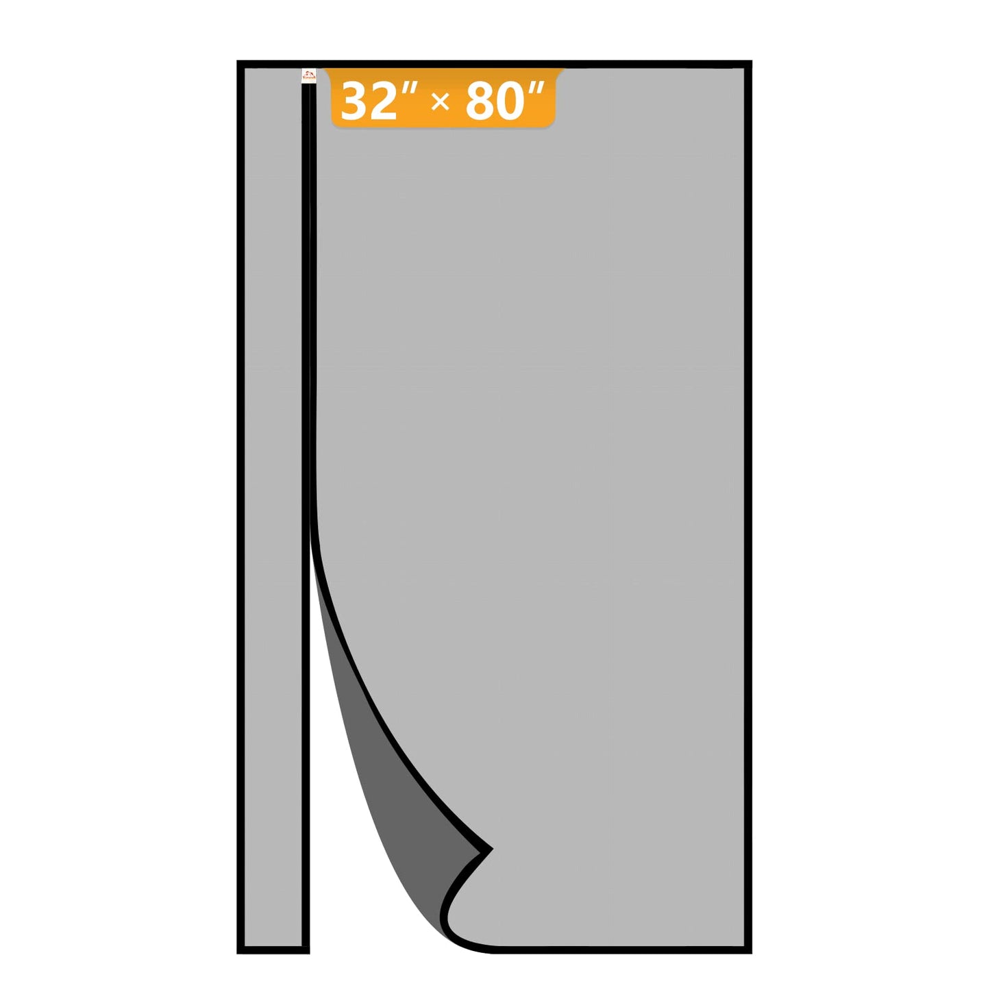 Yotache Magnetic Screen Door, Reversible Left Right Side Opening Fits Door Size 32 x 80, Heavy Duty Polyester Mesh with Self-Closing for Sliding & Patio, Pet & Kid Friendly