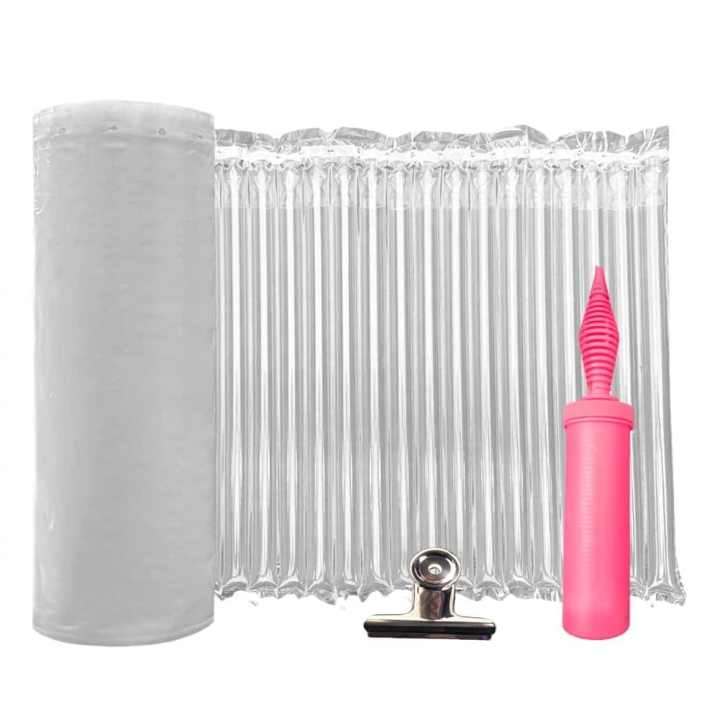 Bubble Cushioning wrap Roll Packing - Inflatable Packing Material, Large Bubble Roll Wrap with Free Pump, Large air Pillow for heavy duty Bottle Protector, Shipping Supplies (13.8In x 164FT)