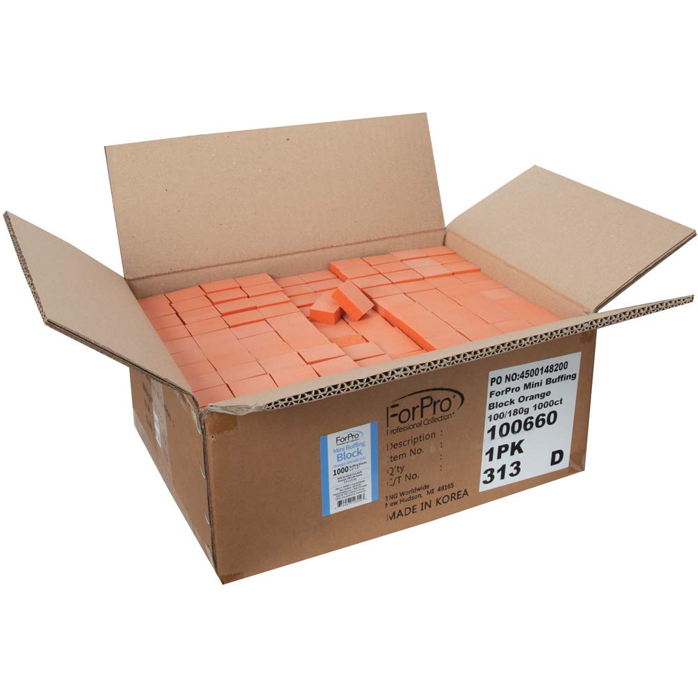 For Pro Mini Buffing Block, Orange, 100/180 Grit, 1000 Count