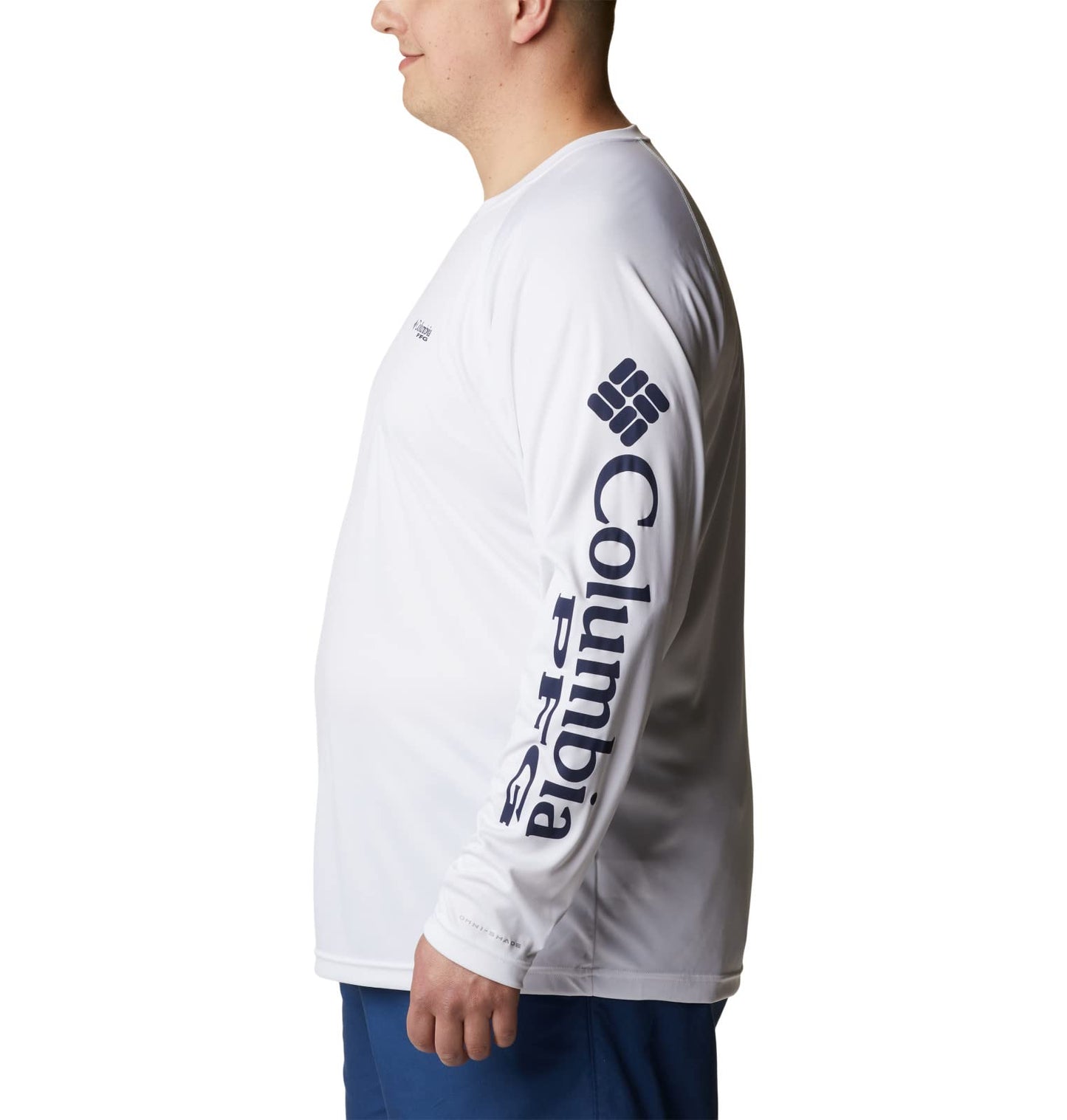 Columbia Men’s Pfg Terminal Tackle Long Sleeve Tee, White/Nightshade Logo, XX-Large