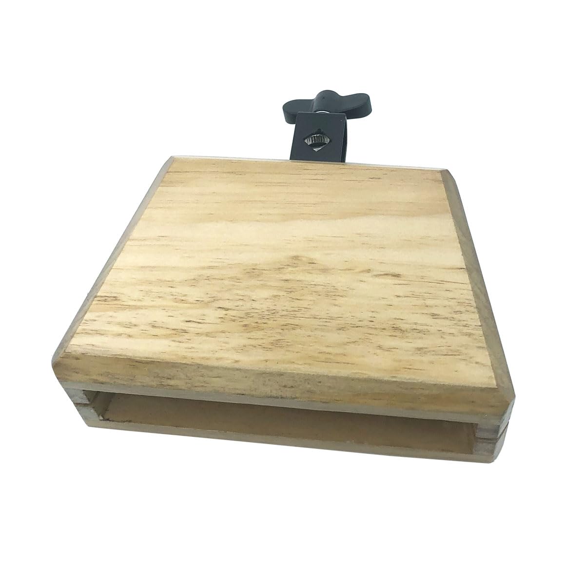 TUOREN Wood Block 6.9 Inch Wooden Jam Block Mountable Hand Percussion Drum Block Instrument for 3/8" Post Mount Drum Set Cymbal Stand Accessories