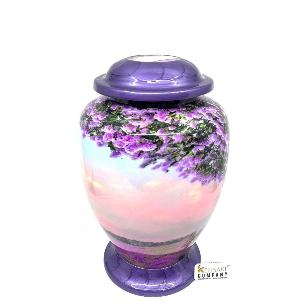 Purple Beutiful Large Urn for Ashes Adult Male - Cremation Urns for Human Ashes Adult Man - Cremation Urns for Ashes - Funeral/Burial Urns - Decorative and Keepsake ERN, Earns, 220 Cu in Volume
