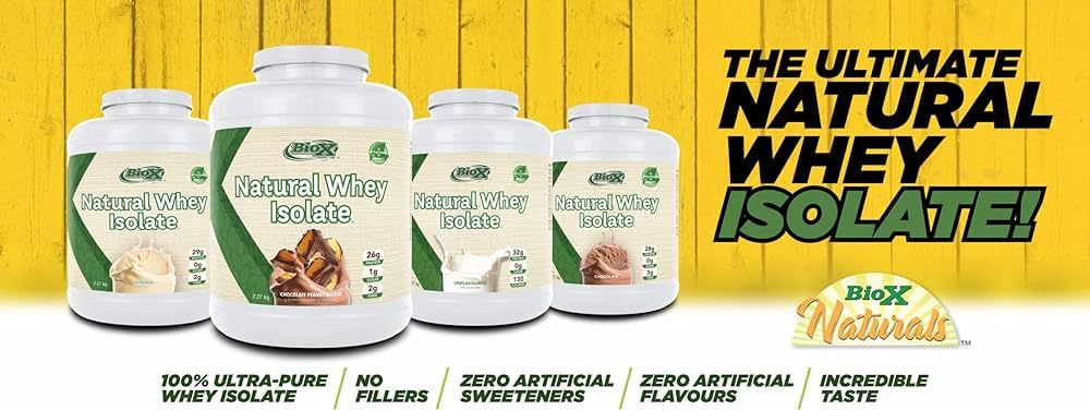 BioX Natural Whey Isolate | Whey Isolate Protein Powder | Formulated with Natural Flavours & Sweeteners | 29g Protein, Sugar Free, Low Carb, Low Lactose Protein Powder | 2LB (Vanilla)