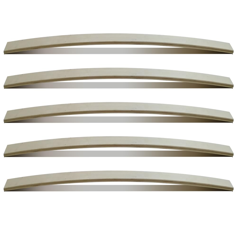 Replacement Support Wooden Bed Slats for Metal Bed Frame Soft Plywood Board Plank Curved (39.3" x 2.08" x 0.33"(10 Packs))