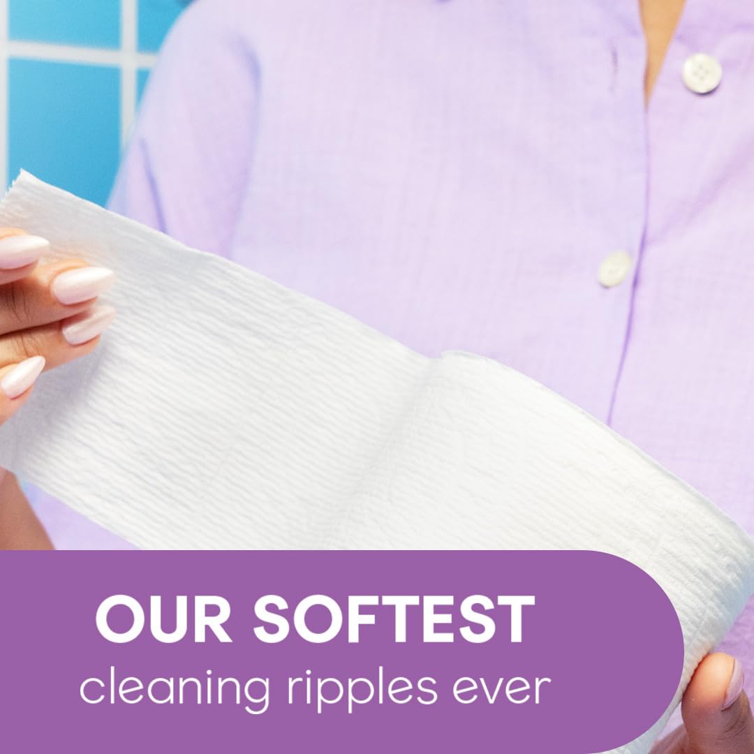 Cottonelle Ultra Comfort Toilet Paper with Cushiony CleaningRipples Texture, 12 Family Mega Rolls = 54 Regular Rolls