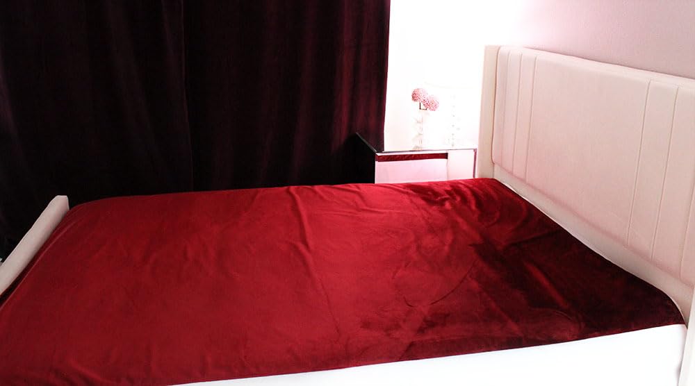 PassionMate100% Waterproof Stain-Proof Intimacy Love Blanket Bed Pad - Couples Gift - Ultra-Soft, Silent, Plush Bedsheets Protector with Tuck-in Sides - Covers Entire Bed (King, Burgundy)