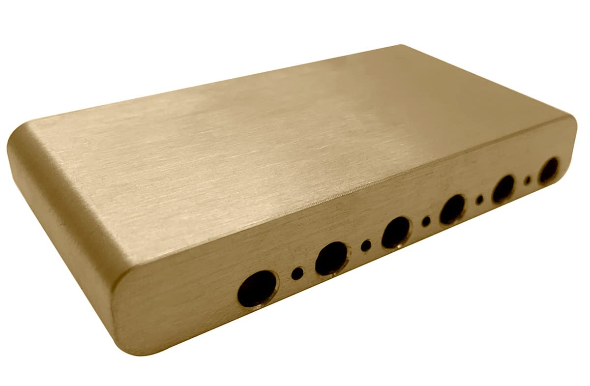 TUOREN 52.5mm String Spacing Full Brass 40mm Strat Tremolo Block for Fender Squier Strat Electric Guitar