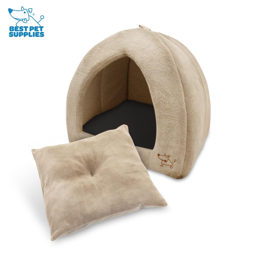 Pet Tent - Soft Bed for Dog and Cat, Best Pet Supplies, Extra Large, Tan
