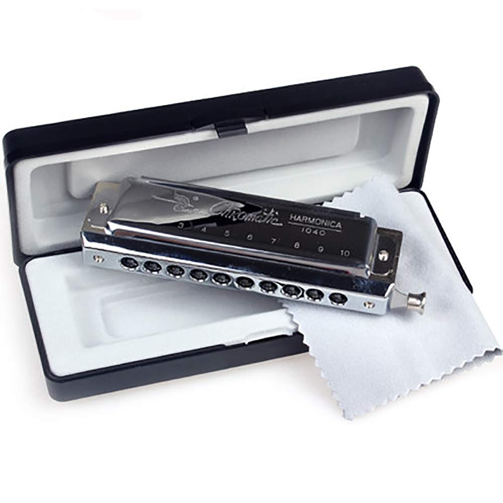 Swan SW1040 10 Hole 40 Tone C Key Chromatic Harmonica Adult Students Beginners Entry Professional Playing Variable Tone Instrument