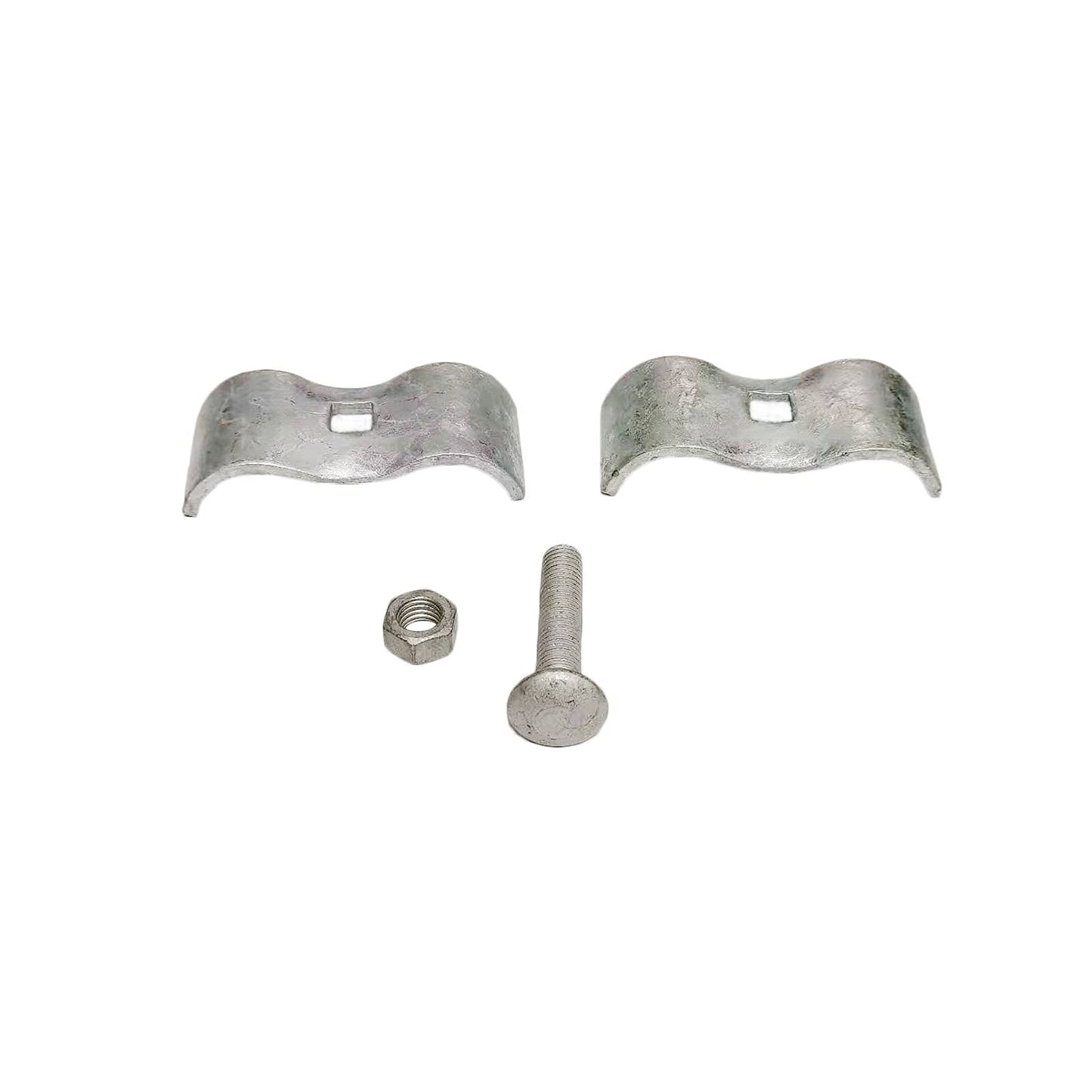 Chain Link Fence Panel Clamps for 1-3/8" Pipe Frames - Dog Kennel/Run or Temporary Fence Saddle Clamps (8 Set)